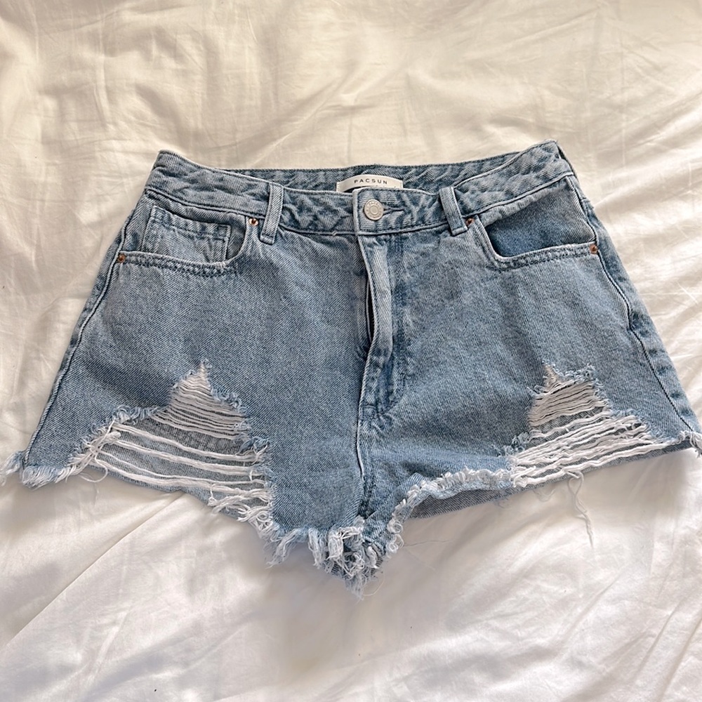 pacsun blue denim shorts